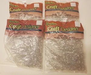 Darice Craft Designer Craft Beads Silver Glitter 4x 245Pcs - Picture 1 of 3