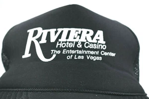 Riviera Hotel & Casino (Closed) Las Vegas Hat Black Mesh Baseball Cap Snapback - Picture 1 of 12
