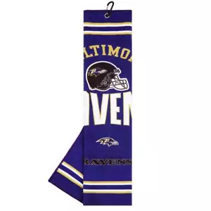 Asciugamano da golf Baltimore Ravens NFL modello waffle in microfibra unisex asciugamano triplo - Foto 1 di 5
