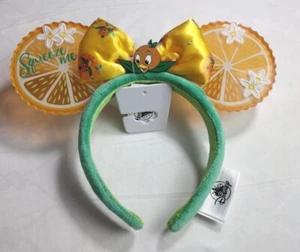 Disney Parks Epcot's Blume & orange Vogel Squeeze Me Minnie Maus Ohren Neu mit Etikett - Bild 1 von 5