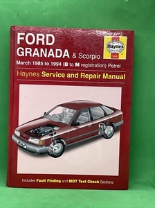 FORD GRANADA HAYNES MANUAL 1245 FORD GRANADA MARCH 1985 TO 1994 PETROL HARDBACK - Picture 1 of 4
