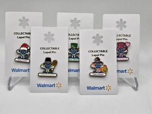 Walmart Limited Metal Lapel Pin Holiday LOT OF 5. Halloween Christmas Valentines - Picture 1 of 8
