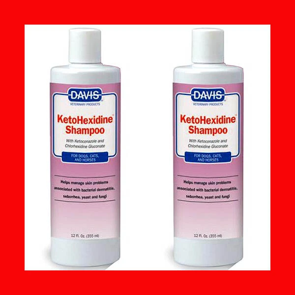 Лот из 2 шампуней Davis KetoHexidine 12 унций хлоргексидин двойная формула грибы  - Изображение 1 из 1