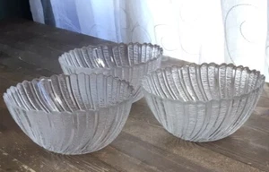 Arcoroc France Seabreeze Swirl Cereal Salad Berry Bowls Set of 3 - 5.5" - Picture 1 of 5