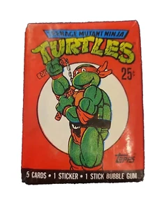 1 PACK 1989 TEENAGE MUTANT NINJA TURTLES TMNT SERIES 1 TOPPS FROM NEW SEALED BOX - Picture 1 of 13