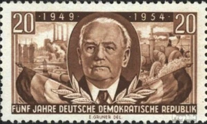 DDR 443 nuovo linguellato 1954 5 Anni DDR - Foto 1 di 1