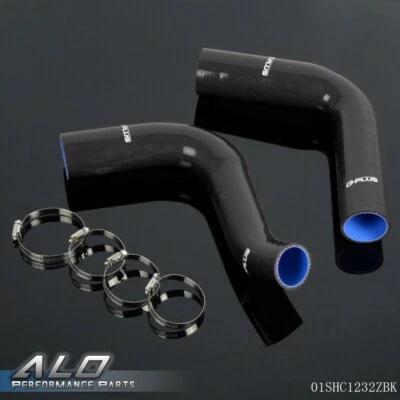 Manguera de radiador de silicona + kit de abrazaderas apto para Ford F100 1976 351 pulgadas cúbicas V8 negro Foto 1 de 4