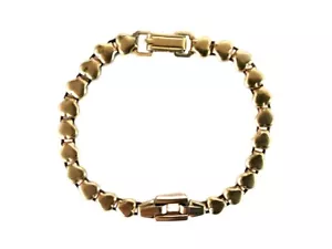 VINTAGE LOVE HEART HOUSE OF HAWKE AUSTRALIAN GOLD LINED BRACELET - 1960s - Bild 1 von 4