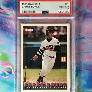 Barry Bonds PSA 10 1995 Bazooka #20 Leyenda de los Gigantes de San Francisco MLB HR King - Imagen 1 de 7