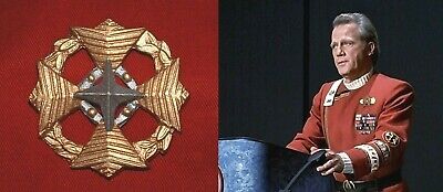 Star Trek Movie Fleet Admiral Rank Pin Pip Insignia Uniform Monster Maroon X1 ~ • 16.99€