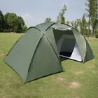 4-6 Person Double Layer Waterproof Camping Tent Two Bedrooms Big Space Tent