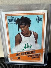🏀🌟 AYO DOSUNMU 2021 ONYX VINTAGE AUTO SIGNED CARD - Green /50 BULLS 🌟🏀