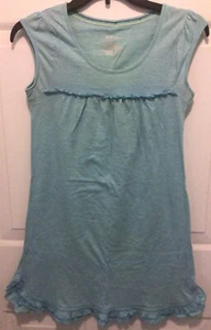 Xhilaration Ruffle Chemise Women's Size X Small XS Aqua Nightgown Cap Sleeve - Picture 1 of 4