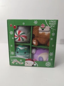 Squishmallow Christmas Holiday 4 Pack 2023 Benny Nissa Beula Johann 5" New - Picture 1 of 3
