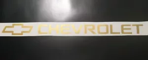 Calcomanía pegatina de vinilo Chevrolet and Bowtie 585 mm x 49 mm en oro metálico - Imagen 1 de 12