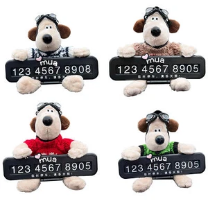 Car Phone Number Plate Plush Dog Temporary Parking Sign Telephone Number Plate - Picture 1 of 16