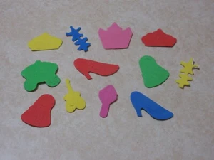 SALE!! 12 - FOAM STICKERS - PRINCESS - ASSORTED COLORS & SHAPES - NEW!! - Picture 1 of 1