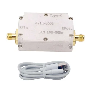 Alloy Amplifier 40DB Gain 10M To 6GHz Transmission LNA RF Power Preamplifier - Zdjęcie 1 z 13