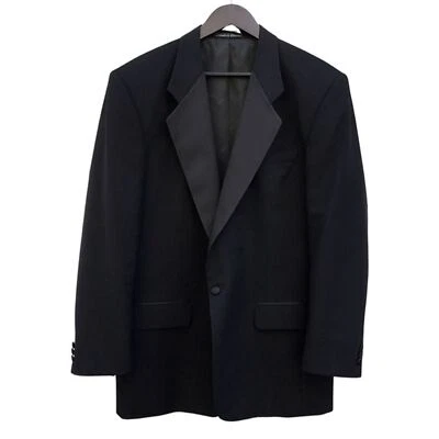 Chaqueta de cena Pierre Balmain formal de un solo pecho negra 42L para hombre - RARA Foto 1 de 4