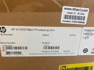 JC614A HP A10500 Main Processing Unit – Brand New In Box Inc del - Image 1 of 2