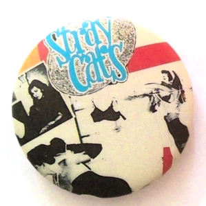 STRAY CATS spilla spilla vintage distintivo bottone anni 80 1,25" - Foto 1 di 3