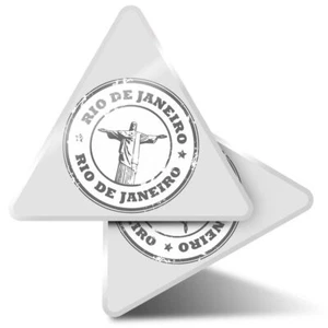 2 x Triangle Stickers 10cm - BW - Rio de Janeiro Brazil Travel #40447 - Photo 1/9