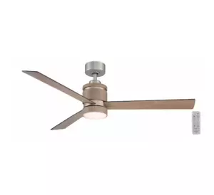 Pavilion 56 in. Indoor Satin Nickel Ceiling Fan with Adjustable White Integrated - Picture 1 of 5