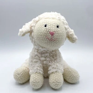Peluche Maison Chic Blanco Cordero Bebé Tejido Sentado Beige 2015 8 pulgadas - Imagen 1 de 7