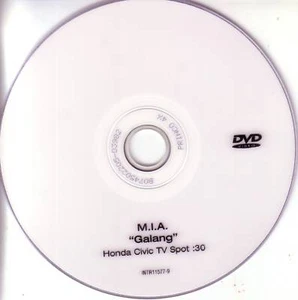 M.I.A. Galang 30 Second Spot HONDA CIVIC PROMO DVD VIDEO mia 2005 USA MINT - Imagen 1 de 1