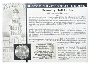 The Franklin Mint Standing Silver Quarter 1916-1930 Kennedy Half Dollar 1976 - Picture 1 of 2