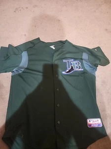 Tampa Bay Devil Rays Authentic Majestic Cool Base Team Trikot grün Large neu ohne Etikett - Bild 1 von 9