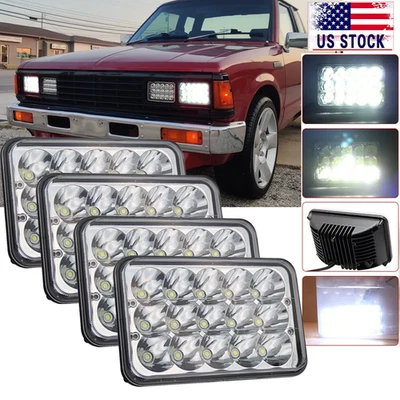 4pcs 4x6" LED Headlights Sealed High-Low Beam For Nissan 720 1983 1984 1985 1986 - Image 1 of 4