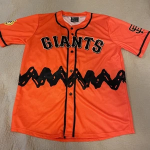 San Francisco Giants Peanuts 75th Anniversary Jersey XL SGA Snoopy Charlie Brown - Picture 1 of 4