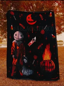 TRICK 'R TREAT SAM HALLOWEEN THROW BLANKET 60X80 - Picture 1 of 3