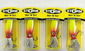 (LOT OF 4) STORM HOT 'N TOT MADFLASH 3/16OZ HM599 CHROME CLOWN CR5207 - Picture 1 of 2