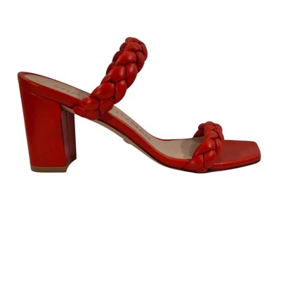 Stuart Weitzman Braida Aleena 75 Sandals Shoes Block Heel Red Womens Size 6 - Image 1 of 4