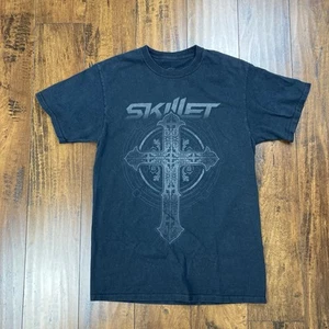 Skillet Christian Heavy Metal Rock Band Cross Faded Graphic T-Shirt Size Medium - Picture 1 of 6