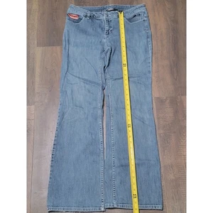 Pantalones de mezclilla Harley Davidson para motocicleta para mujer pierna acampanada azul talla 8 largos - Imagen 1 de 11