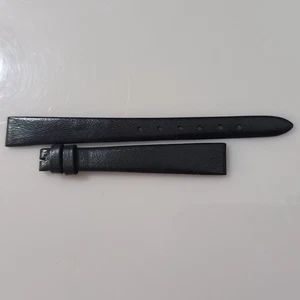 VINTAGE NOS 1960-70'S 11X8 MM ROLEX LADIES BLACK LEATHER BAND STRAP - Picture 1 of 4