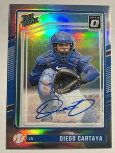 Donruss #172 Diego Cartaya Optic Silver Prizm Auto Los Angeles Dodgers 2024 - Imagen 1 de 2