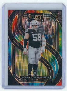 2024 Panini Select Jackson Powers-Johnson Rookie Tie Dye Prizm Premier 10/25 - Picture 1 of 2