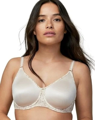 Wonderbra W7575 Side Shaping and Silky Soft Fabric  Underwire SEASHELL 38D nwot - Image 1 of 3