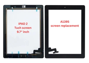 For Apple iPad 2 A1395 Replacement Touch Screen Front Glass 9.7" Digitizer Glass - Picture 1 of 2