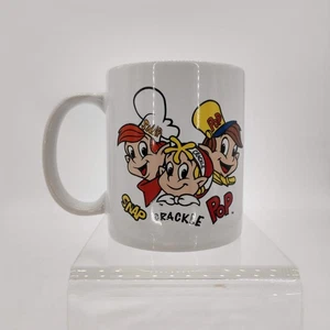 Tazza caffè vintage 2001 Kellogg's Rice Krispies Snap Crackle Pop 8 oz ceramica bianca - Foto 1 di 12