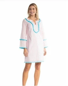 Sail to Sable Neon Funfetti Clip Dot Kleid M Küste Strand Resort - Bild 1 von 7