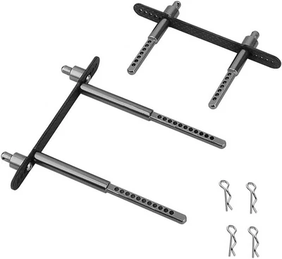 Soporte de poste de carrocería columna de carcasa delantera y trasera de metal para Axial SCX10 II gris  Foto 1 de 4