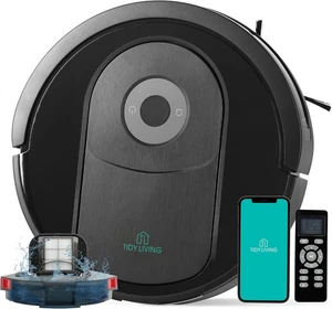 Robot Vacuum and Mop Combo, 4000Pa Suction, Self-Charging Smart Vacuum Cleaner w - Picture 1 of 11