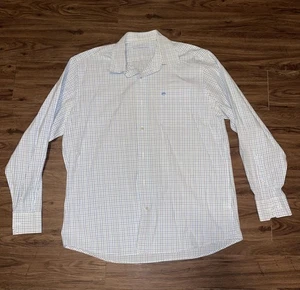 Southern Tide Shirt Mens Large Blue White Plaid Button Down Long Sleeve Stretch - Picture 1 of 6