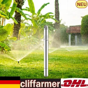 Pompa sommersa per pozzi profondi 2 pollici 1000L/h pompa sommersa acciaio inox pompa 370W 55m - Foto 1 di 15