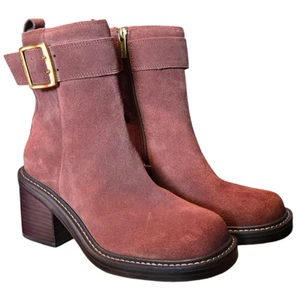 Vince Camuto Bembonie Suede Booties Buckle Size 6.5 M - Picture 1 of 5